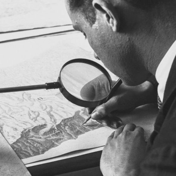 Cartographer of the Hydrographic Institute of Genoa, June 7, 1936, Italy, 20th century.