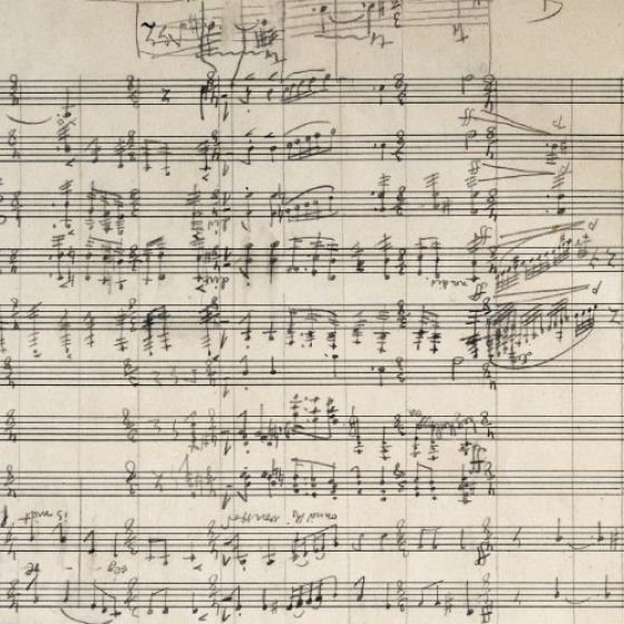 Handwritten score for Psalmus Hungaricus, beginning of the symphony, by Zoltan Kodaly
